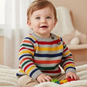 George Multicolour Striped Sweater size 6-12 Months